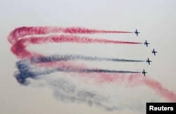 Egyptian Air Force holds an air show displaying F-16 aircrafts delivered to Egypt by U.S., as part of a military package that had been unfrozen earlier this year, in Cairo, Egypt, July 31, 2015.