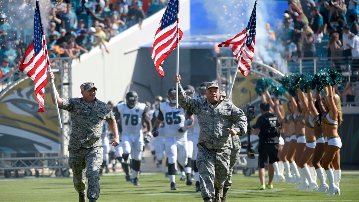 Jaguars honor service members during game against Falcons