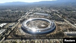 The Apple Campus is seen under construction in Cupertino, California