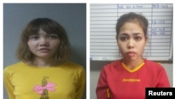 Suspects Doan Thi Huong (left), and Siti Aisyah (right) were arrested in Malaysia in connection with the murder of Kim Jong Nam.