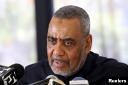 FILE - The opposition Civic United Front (CUF), Zanzibar's Second Vice-President Seif Sharif Hamad speaks during a news conference in Dar es Salaam in Tanzania, January 11, 2016.