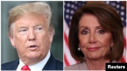 Perezida Donald Trump n'Umuyobozi w'inteko ishinga amategeko y'Amerika Madame Nancy Pelosi