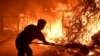Bomberos combaten incendios en norte y sur de California