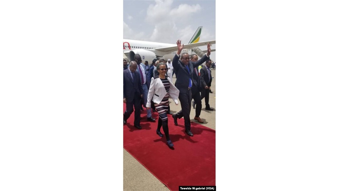 Ethiopian Airlines di Asmara, 18 Juli 2018.