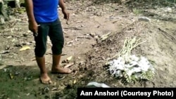 Makam ibu Nunuk yang menjadi polemik akan dipindahkan karena ditolak sebagian warga karena berbeda agama (Courtesy: Aan Anshori)