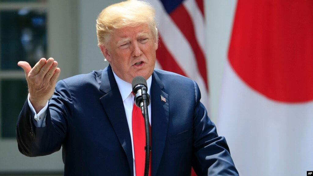 Tổng thống Mỹ Trump hôm 7/6 đăng ý kiên lên Twitter đòi EU, Canada dỡ bỏ thuế quan, rào cản