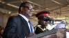 FILE - Malawian President Peter Mutharika delivers a speech during his official inauguration as Malawi's new president, at the Kamuzu stadium in Blantyre, Malawi, June 2, 2014. 