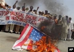 Pakistanis in the Waziristan region protest drone strikes in the border regions of Pakistan, May 30, 2013.