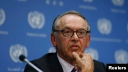 FILE - United Nations Deputy Secretary-General Jan Eliasson at the United Nations headquarters in New York. 