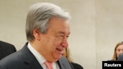 Antonio Guterres au Conseil des droits de l'homme de l'ONU, Genève, le 26 février 2016