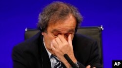 Michel Plaitini, président de l'UEFA en suspension
