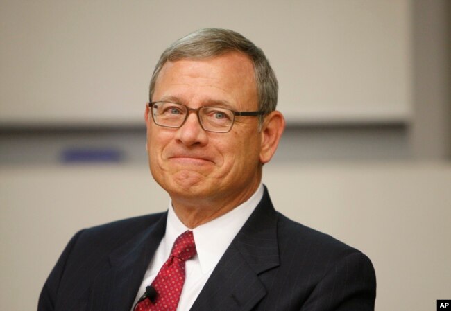 FILE - U.S. Chief Justice John Roberts attends an event at the Victoria University of Wellington, July 26, 2017, in Wellington, New Zealand.