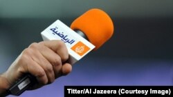 Un micro d'Al Jazeera