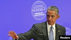 Tổng thống Obama tại Hội nghị thượng đỉnh của các nhà lãnh đạo để chống lại Nhà nước Hồi giáo và Chủ nghĩa cực đoan tại Đại hội đồng LHQ ở New York, ngày 29/9/2015.
