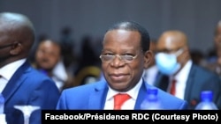 Sénateur Bahati Lukwebo, "infomateur", na bokutani ya bakeli mibeko 302 na président Félix Tshisekedi na Cité africaine, Kinshasa, 02 janvier 2021. (Facebook/Présidence RDC)