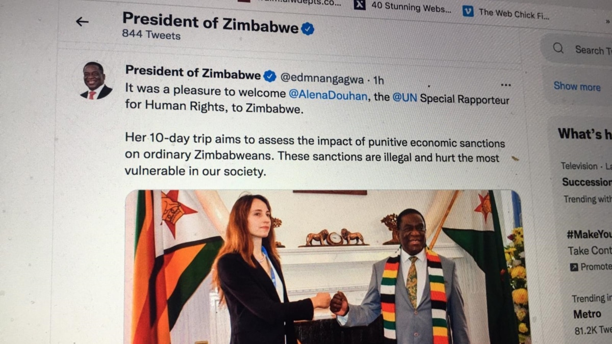 United Nations Special Envoy To Zimbabwe Recommends Lifting Of ...