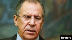FILE - Russian Foreign Minister Sergei Lavrov Lavrov says the U.S. and its allies should not reject cooperation with Syria's Bashar al-Assad, contending that Assad "commands the most capable ground force fighting terrorism."
