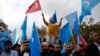 Turkiyada yashayotgan uyg'urlar namoyishi