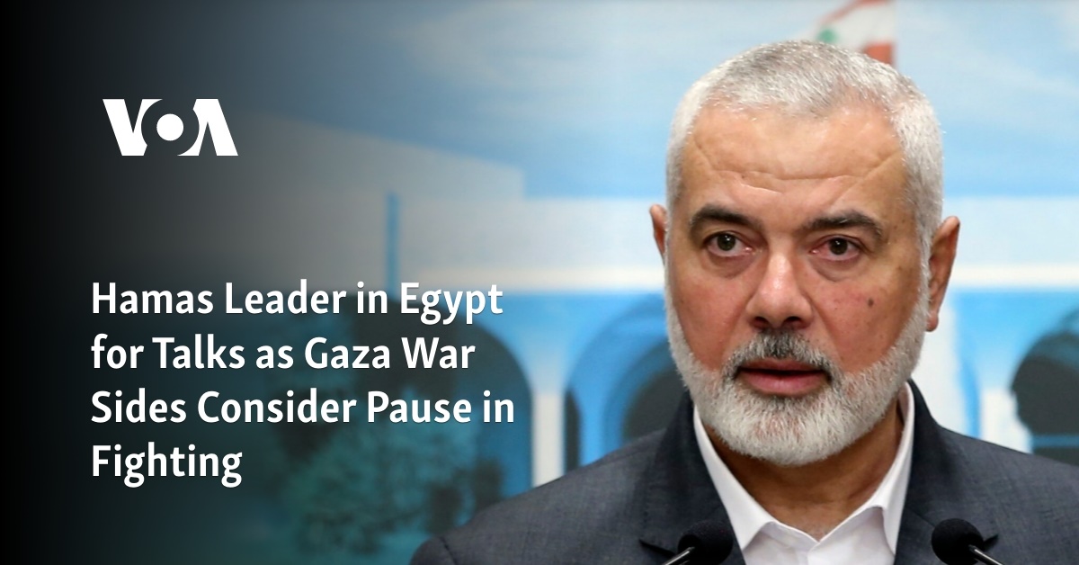 Hamas Leader in Egypt for Talks as Gaza War Sides Consider Pause in Fighting