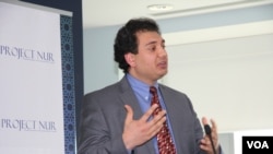 前吉爾吉特-巴爾蒂斯坦議會主席的聖吉.瑟林 (美國之音鍾辰芳拍攝)