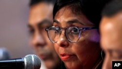 Minis Afè Etranjè Venezuela a, Delcy Rodriguez.