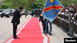 Le président de la RDC Joseph Kabila, lors de son discours à la nation, à Kinshasa, le 5 avril 2017.