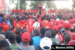 Malawi Vice President Saulos Chilima addresses a campaign rally in Blantyre, Malawi. He one of the top three contenders in the May 21 election, which observers say is too difficult to predict.