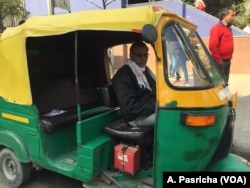 Auto rickshaw driver Ashok Lohia says he has no option but to continue plying his auto rickshaw in Delhi although the toxic air gives him headaches and eye problems in winter when pollution peaks.