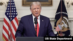 美国总统特朗普2020年9月22日通过视频对第75届联合国大会发表讲话