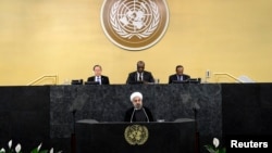 Le président iranien Hassan Rohani, lors de la réunion sur le désarmement nucléaire, en marge de la 68è Assemblée Générale de l'Onu, New York, le 26 septembre 2013. 