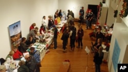 Donors peruse the wares at the 2011 Alternative Giving Market in Moscow, Idaho.