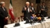 محمد جواد ظریف، وزیر امور خارجه ایران، پس از مذاکره با جان کری، با خبرنگاران صحبت کرد