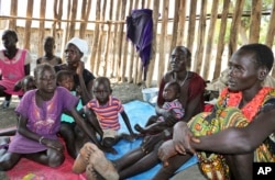 Recently displaced families who arrived five days before claiming that government troops attacked their towns, shelter in a run-down school in Akobo, near the Ethiopian border, in South Sudan, Jan. 19, 2018.