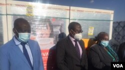 From left, dep minister John Mangwiro, finance minister Mthuli Ncube