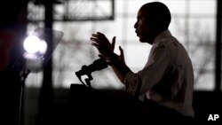 El presidente Obama durante su discurso en Boise, Idaho.