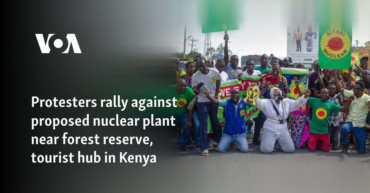 Protesters rally against proposed nuclear plant near forest reserve, tourist hub in Kenya