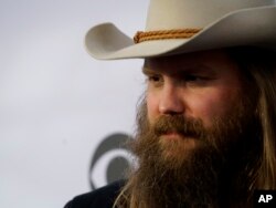 Chris Stapleton arrives at the 11th annual ACM Honors at Ryman Auditorium, Aug. 23, 2017, in Nashville, Tennessee.