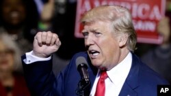 President-elect Donald Trump speaks to supporters during a rally in Fayetteville, N.C., Dec. 6, 2016.