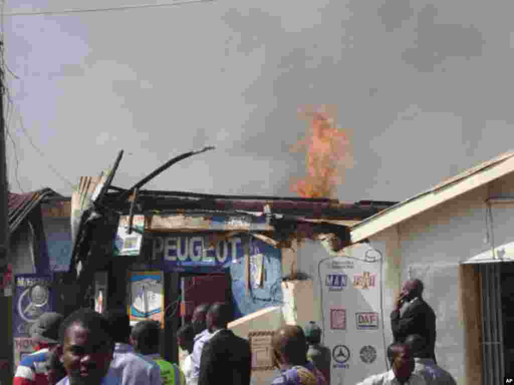 Police struggling to contain the situation.