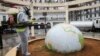 Désinfection d'un jardin public à Alger suite à l'épidémie de coronavirus en Algérie, le 23 mars 2020. (Photo: REUTERS/Ramzi Boudina )