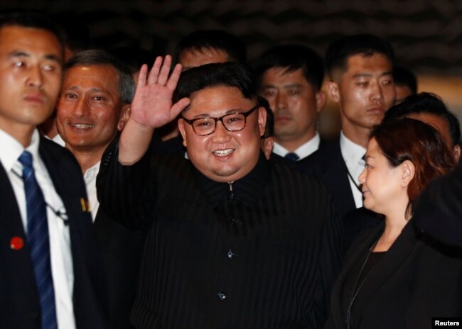 FILE - North Korea's leader Kim Jong Un visits The Marina Bay Sands hotel in Singapore, June 11, 2018.