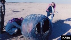 On 21 January 2001, a Delta 2 third stage reentered the atmosphere over the Middle East. The titanium motor casing of the PAM-D landed in Saudi Arabia near Riyadh. (file)