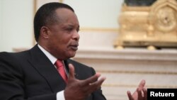 ARCHIVES - Le président de la République du Congo, Denis Sassou Nguesso, lors d'une réunion au Kremlin à Moscou, en Russie, le 23 mai 2019.