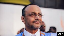 L'ancien Premier ministre et candidat à l'élection présidentielle de juin 2019, soutenu par le parti islamiste d'opposition Tewassoul Sidi Mohamed Ould Boubacar, à Nouakchott, le 30 mars 2019.