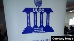 Logo ULCC a, yon òganizasyon kap goumen kont koripsyon ann Ayiti. Foto: Jounalis afilye, Socrate. A. Jean Pierre. 