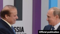 Премьер-министр Пакистана Наваз Шариф и Владимир Путин