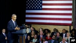  President Barack Obama speaks during an event at the East End Family Resource Center in Charleston, West Virginia, Oct. 21, 2015.