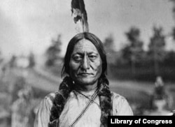 Studio portrait of Sitting Bull by Orlando Scott Goff, 1881.