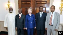 Secretary of State Hillary Rodham Clinton met with former President of South Africa Thabo Mbeki, Chairperson of the African Union High-level Implementation Panel on Sudan, and Haile Menkerios, the United Nations Special Representative for the Secretary Ge