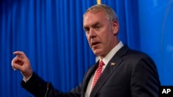 Menteri Dalam Negeri Amerika Ryan Zinke. (Foto: dok).